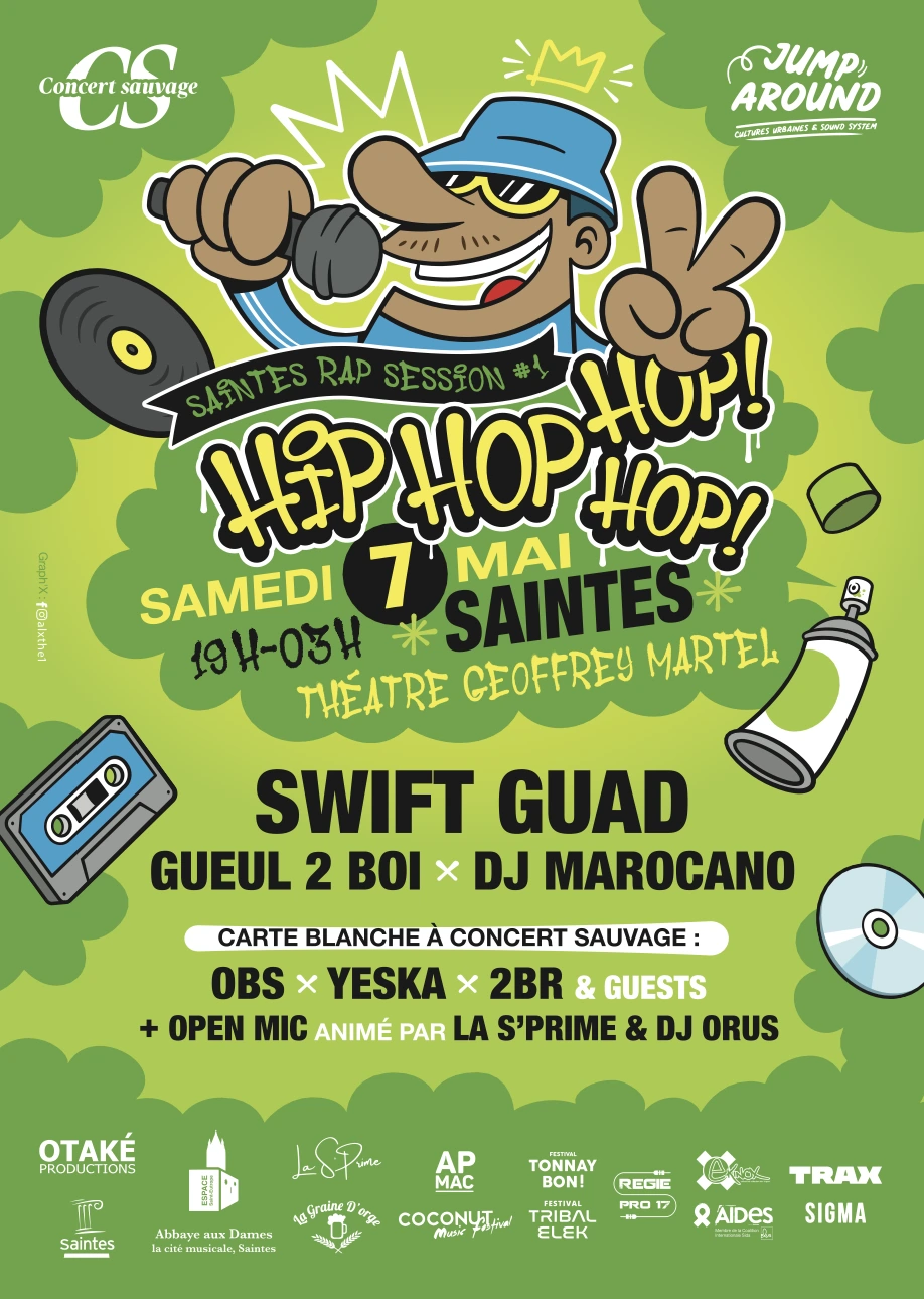 Affiche : HipHop Hop Hop - Saintes Rap Session