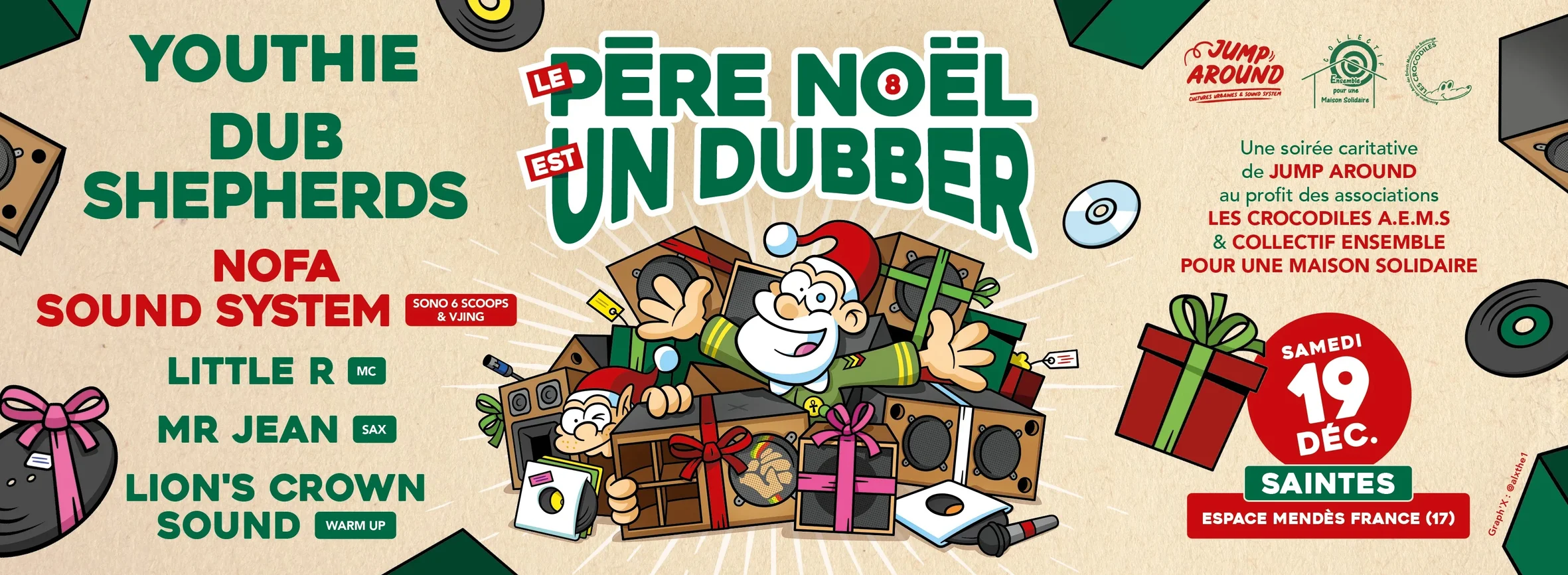 Le Père Noël est un Dubber, 8e édition. Samedi 19 décembre, Saintes, Espace Mendès France
