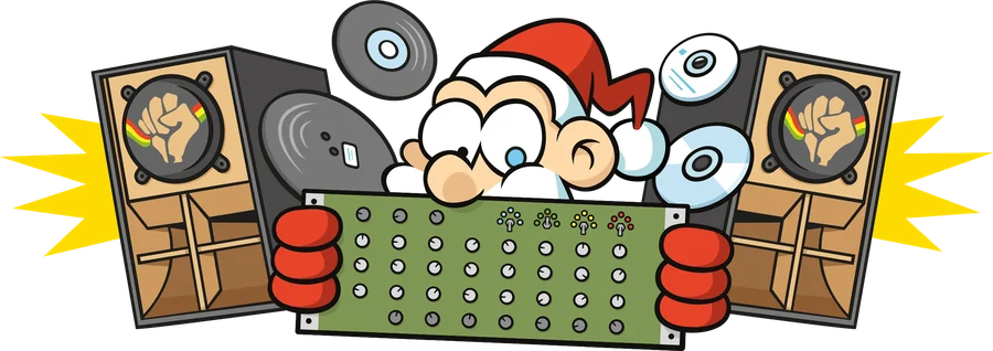 Illustration d’une édition précédente : le Père Noël à la table de mixage